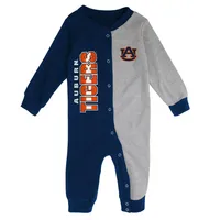 Aub | Auburn Gen2 New Born Half Time Long Sleeve Snap Coverall Alumni Hall