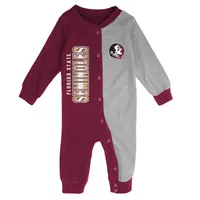 Fsu | Florida State Gen2 Infant Half Time Long Sleeve Snap Coverall Alumni Hall