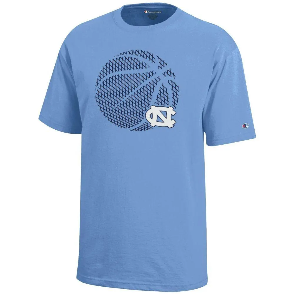 Unc | Carolina Champion Youth Basketball Logo Tee Alumni Hall