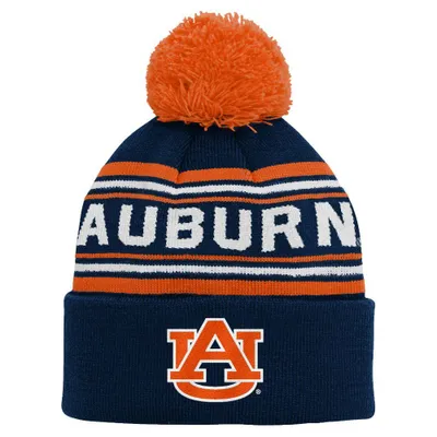  Aub | Auburn Gen2 Youth Jacquard Cuff Knit Pom Beanie | Alumni Hall