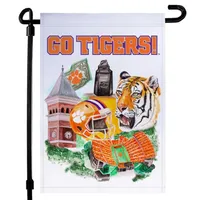  Clemson | Clemson Watercolor Garden Flag | Alumni Hall