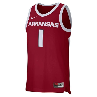 Arkansas Nike #1 Replica Road Basketball Jersey