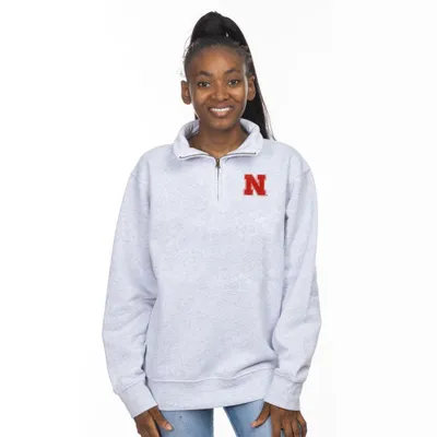 Huskers | Nebraska Zoozatz Women's Sport Crew 1/4 Zip Pullover Alumni Hall