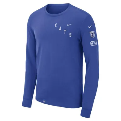 Cats | Kentucky Nike Men's Repeating Logo Cotton Long Sleeve Tee Alumni Hall