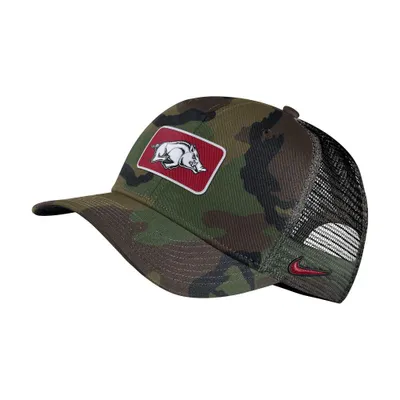  Razorbacks | Arkansas Nike C99 Camo Trucker Adjustable Cap | Alumni Hall