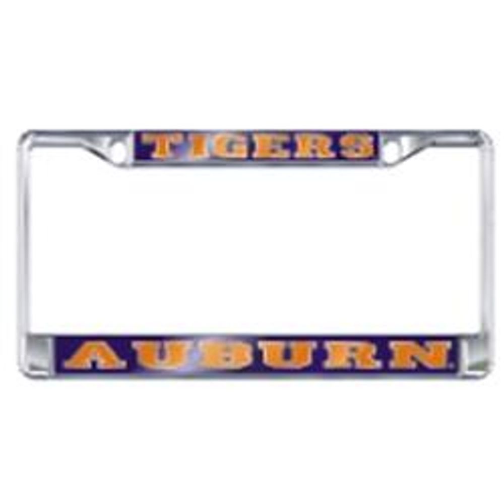  Auburn License Plate Frame Silver