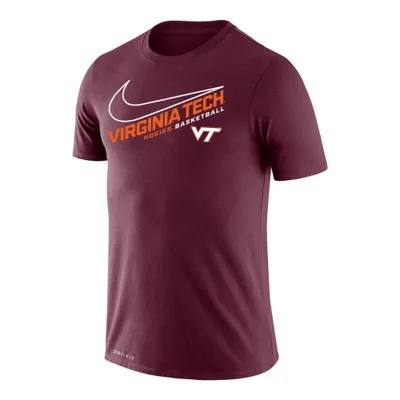 Vt | Virginia Tech Nike Dri- Fit Legend Angled Basketball T- Shirt Alumni Hall