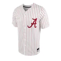 Bama | Alabama Nike Replica Pinstripe Baseball Jersey Alumni Hall