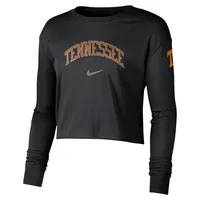 Vols | Tennessee Nike Women's Cotton Long Sleeve Crop Tee Alumni Hall