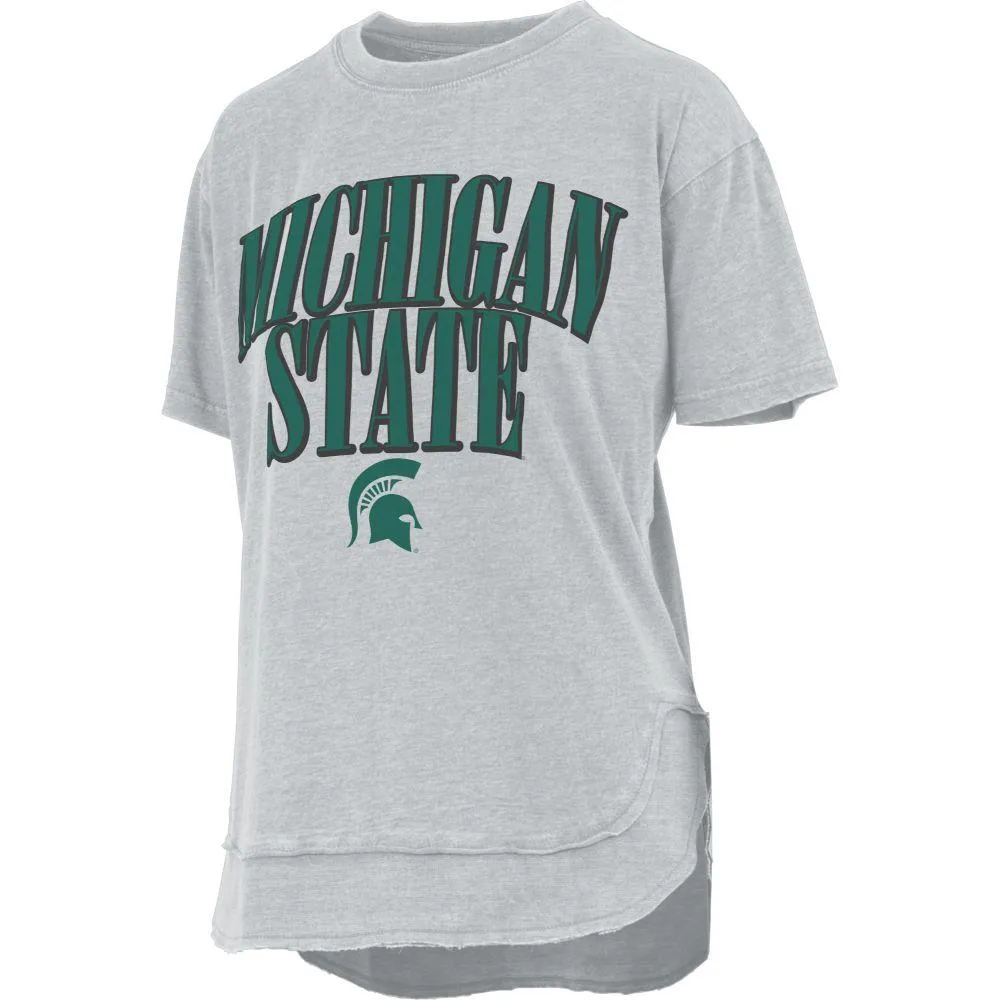 Spartans | Michigan State Pressbox Primetime Arch Poncho Tee Alumni Hall