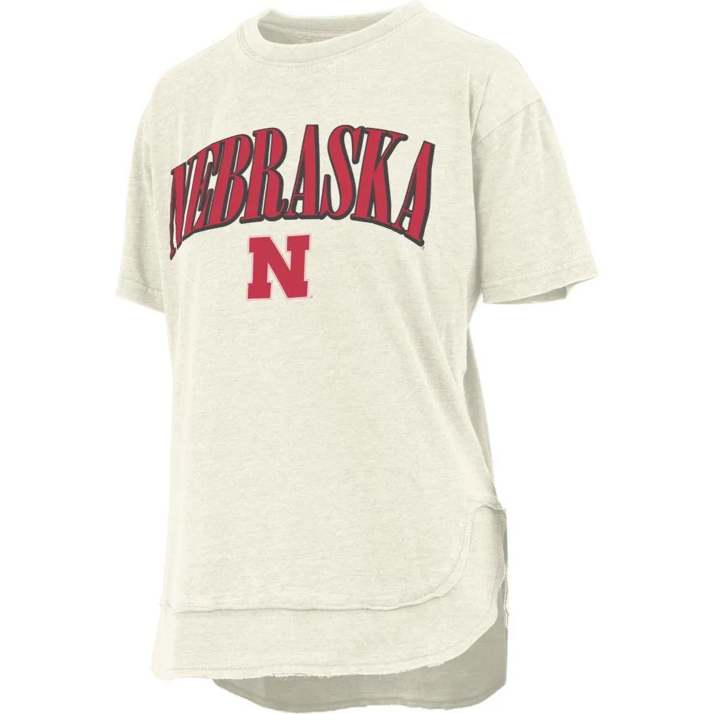 Huskers | Nebraska Pressbox Primetime Arch Poncho Tee Alumni Hall