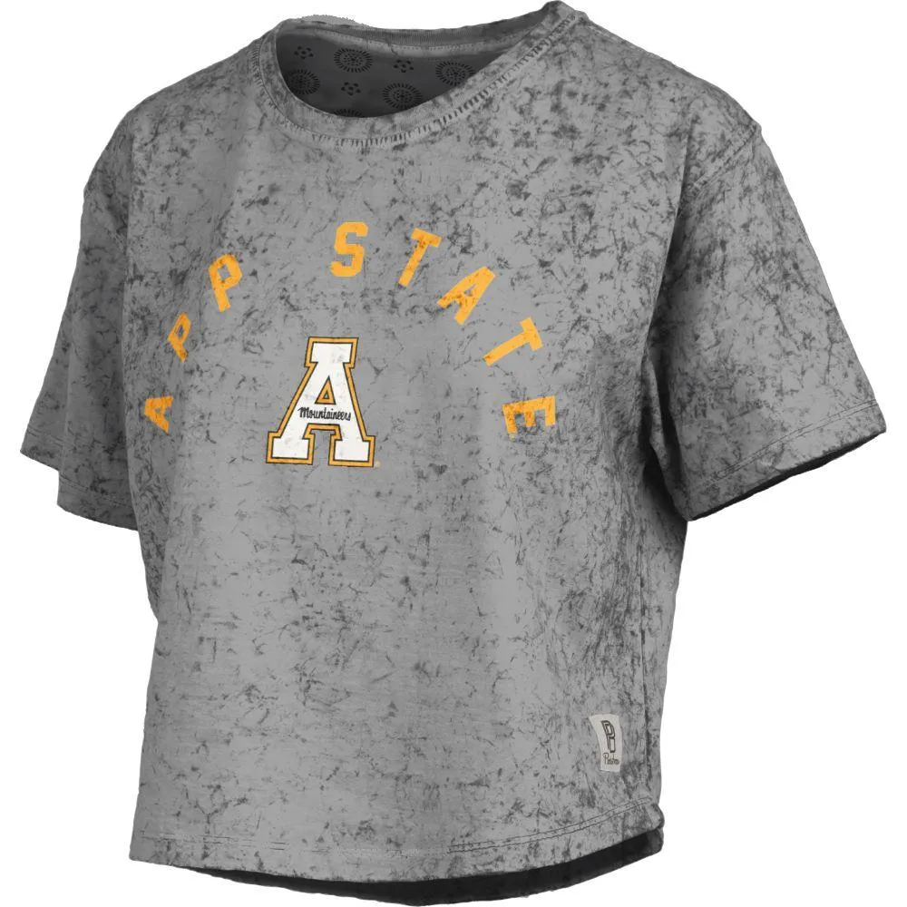 App | Appalachian State Pressbox Pacey Sunwashed Waist Length Tee Alumni Hall