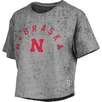 Huskers | Nebraska Pressbox Pacey Sunwashed Waist Length Tee Alumni Hall