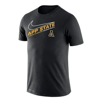 App | State Nike Dri- Fit Legend Angled Basketball Tee Alumni Hall