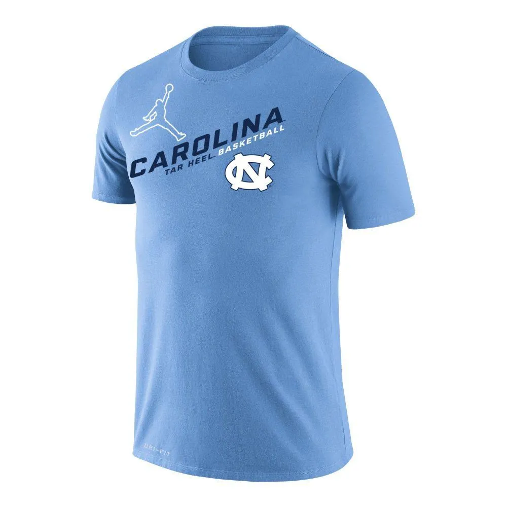 Unc | Carolina Jordan Brand Dri- Fit Legend Angled Basketball Tee Alumni Hall