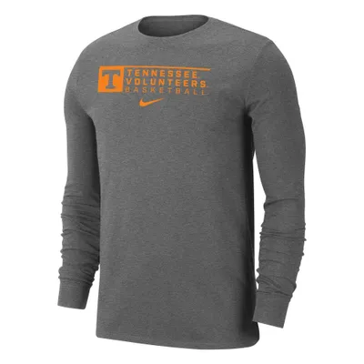 Vols | Tennessee Nike Basketball Stack Long Sleeve Tee Alumni Hall