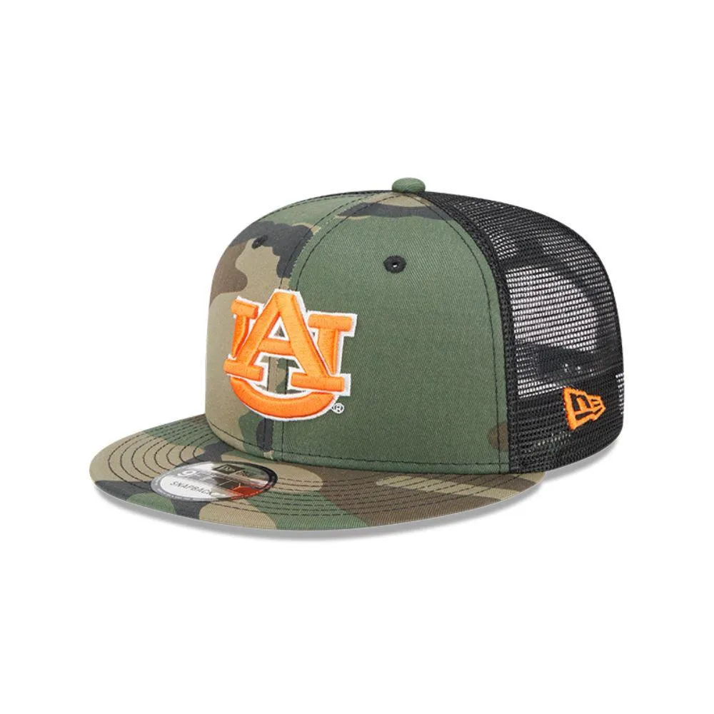 Alumni Hall Aub, Auburn New Era 950 Camo Classic Trucker Adjustable Cap, Alumni Hall