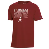 Bama | Alabama Champion Youth Cotton Ombre Stacked Tee Alumni Hall