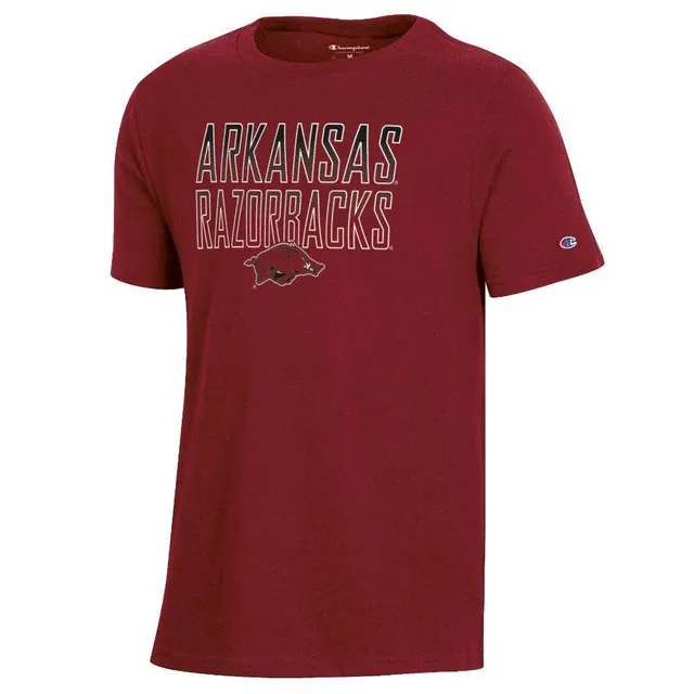 Arkansas Razorback Short Sleeve Jersey Tee By Champion - The