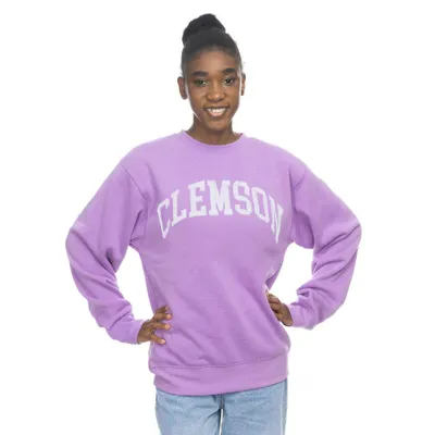 Clemson Zoozatz Women's Arch Sport Applique Crew