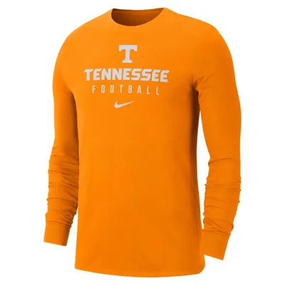 Vols | Tennessee Nike Men's Dri- Fit Team Issue Football Long Sleeve Tee Alumni Hall