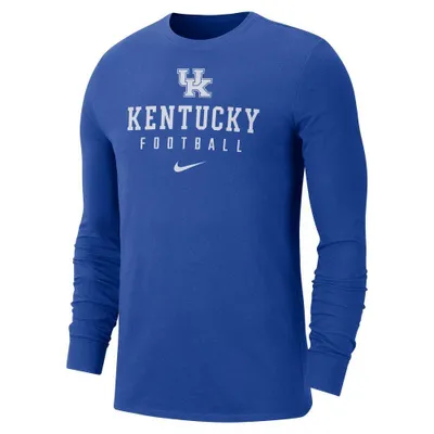 Cats | Kentucky Nike Men's Dri- Fit Team Issue Football Long Sleeve Tee Alumni Hall