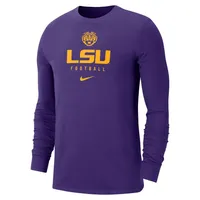 Lsu | Nike Men's Dri- Fit Team Issue Football Long Sleeve Tee Alumni Hall