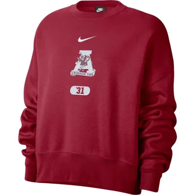 Bama | Alabama Nike Women's Everyday Campus Sweatshirt Alumni Hall