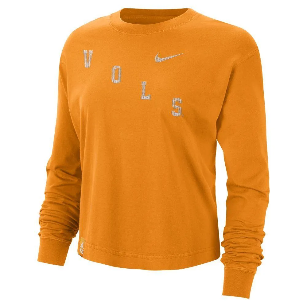 Vols | Tennessee Nike Women's Boxy Varsity Long Sleeve Tee Alumni Hall