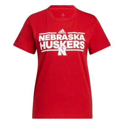 Huskers | Nebraska Adidas Women's Dassler Fresh Short Sleeve Tee Alumni Hall