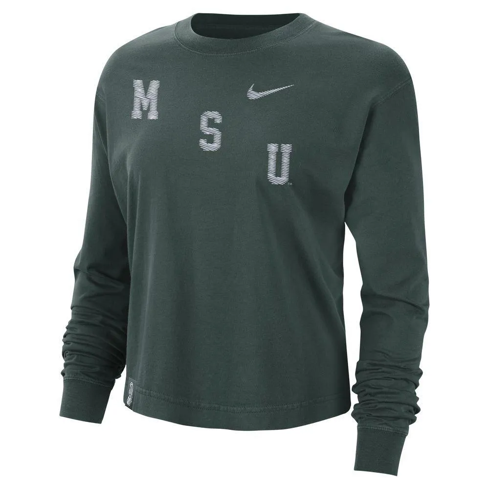 Spartans | Michigan State Nike Women's Boxy Varsity Long Sleeve Tee Alumni Hall