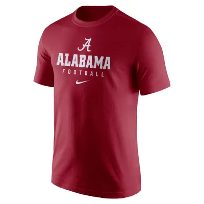 Bama | Alabama Nike Men's Dri- Fit Team Issue Football Tee Alumni Hall