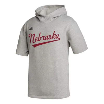 Huskers | Nebraska Adidas Icon Short Sleeve Hoodie Alumni Hall