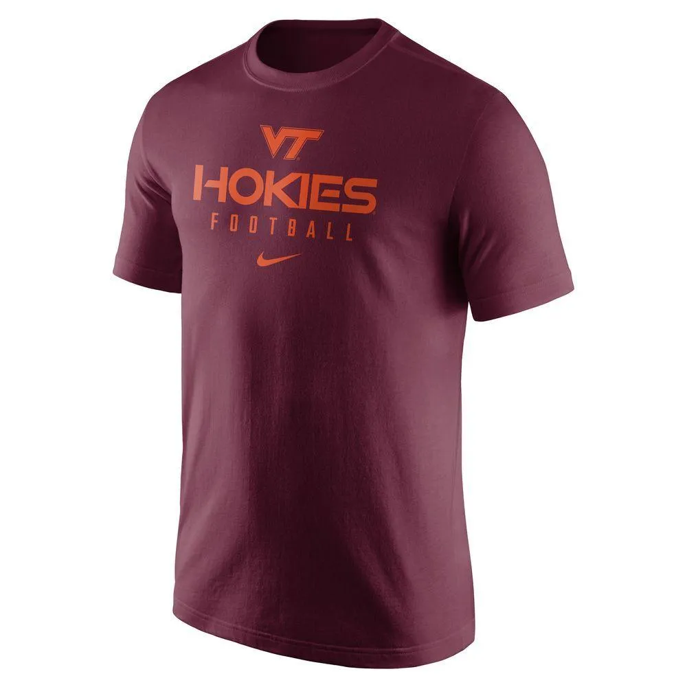 Hokies | Virginia Tech Nike Men's Dri- Fit Team Issue Football Tee Alumni Hall