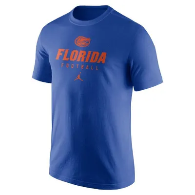 Gators | Florida Jordan Brand Men's Dri- Fit Team Issue Football Tee Alumni Hall