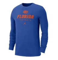 Gators | Florida Jordan Brand Men's Dri- Fit Team Issue Football Long Sleeve Tee Alumni Hall