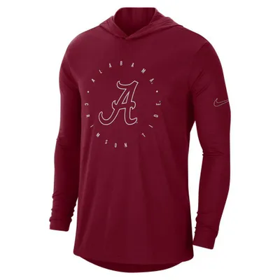 Bama | Alabama Nike Men's College Dri- Fit T Shirt Hoodie Alumni Hall