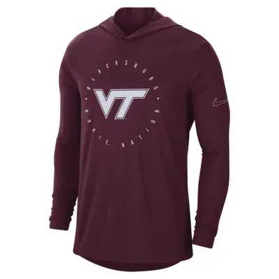 Hokies | Virginia Tech Nike Men's College Dri- Fit T Shirt Hoodie Alumni Hall