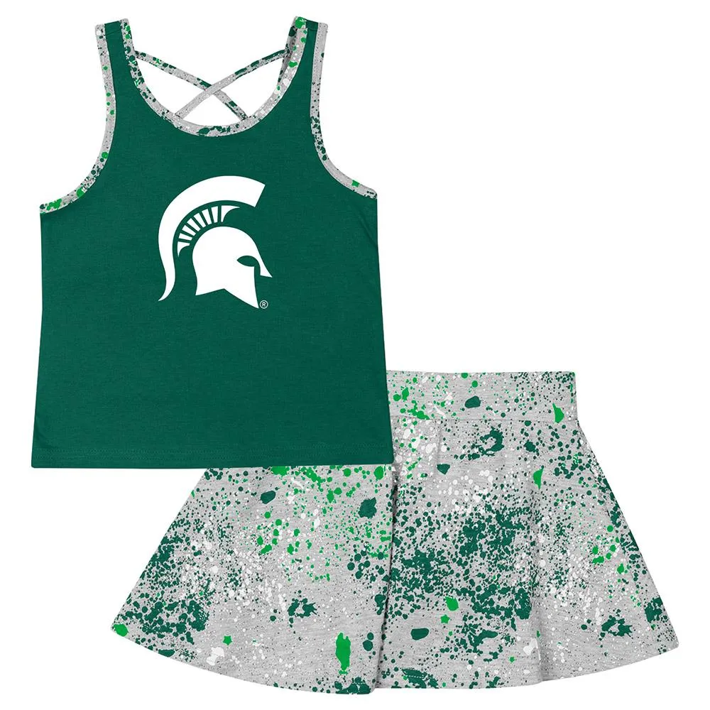 Spartans | Michigan State Toddler Sweet Pea Tank Skort Set Alumni Hall