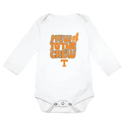 Vols | Tennessee Garb Infant Ollie New To The Crew Onesie Alumni Hall