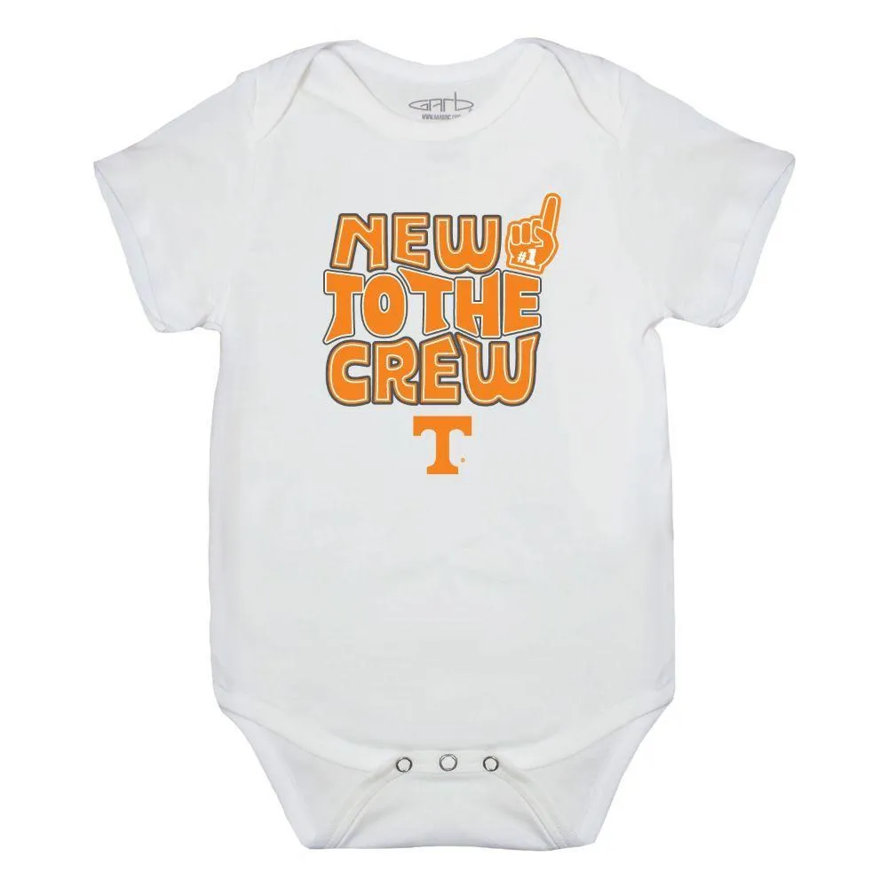 Vols | Tennessee Garb Infant Otis New To The Crew Onesie Alumni Hall