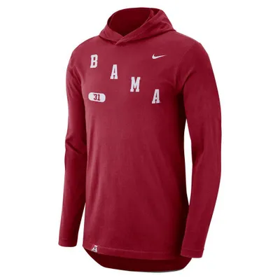 Bama | Alabama Nike Men's College Dri- Fit Wordmark T- Shirt Hoodie Alumni Hall