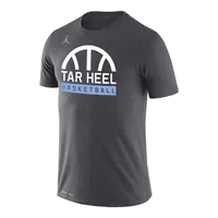 Unc | Carolina Jordan Brand Dri- Fit Legend Half Basketball Tee Alumni Hall