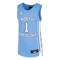 Unc | Carolina Youth Jordan Brand # 1 Replica Basketball Jersey Alumni Hall