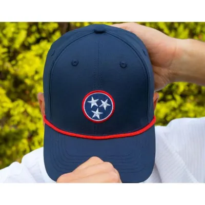  Ahs | Volunteer Traditions Navy Tristar With Red Rope Adjustable Hat | Alumni Hall