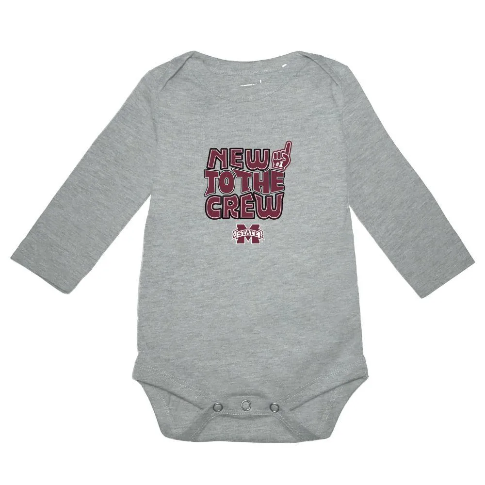 Bulldogs | Mississippi State Garb Infant Ollie New To The Crew Long Sleeve Onesie Alumni Hall