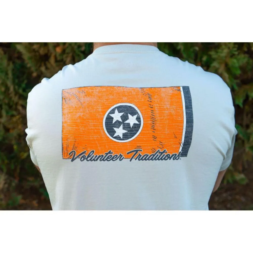 Ah | Volunteer Traditions State Flag Pocket Tee Alumni Hall