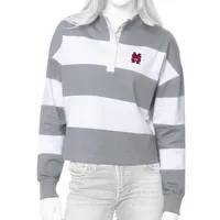 Bulldogs | Mississippi State Antigua Women's Radical Rugby Stripe Long Sleeve Top Alumni Hall