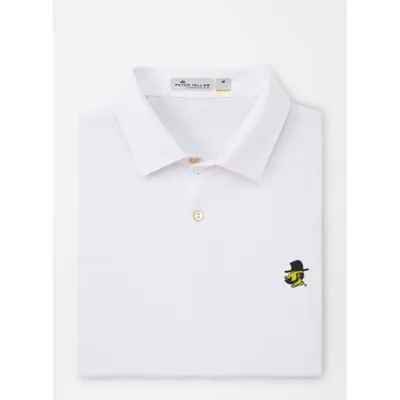 App | Appalachian State Vault Peter Millar Featherweight Melange Polo Alumni Hall