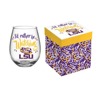  Lsu | Lsu Wine A Little Boxed Stemless Wine Glass | Alumni Hall